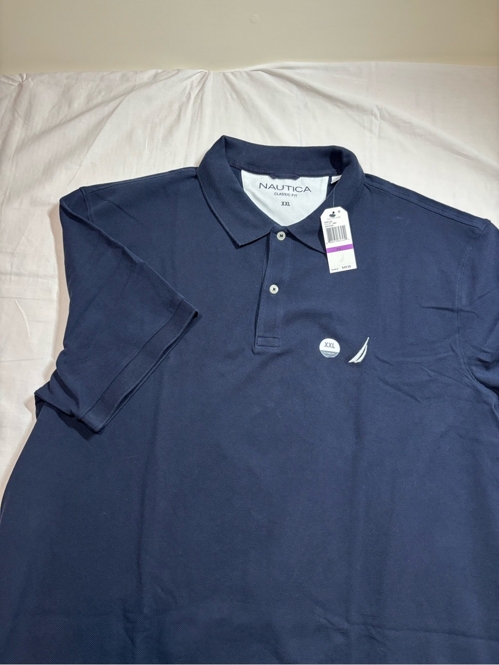 Nautica Men's Navy Polo with Signature Sail Logo